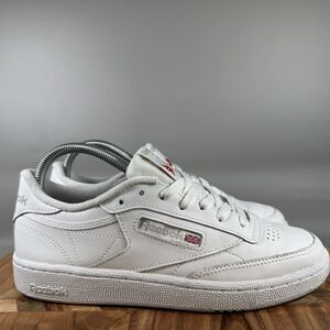 Reebok Club C 85 Classic White Leather Sneakers Women’s Size‎ 8 Casual Shoes